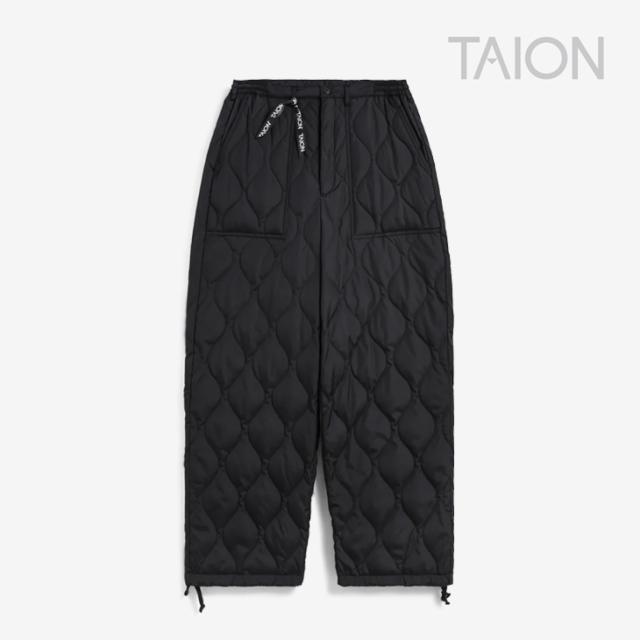・TAION｜Military Wide Down Pants Ripstop/ タイオン/ミリタリー ワイド ダウン パンツ リップストップ/ブラック #