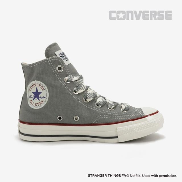 ・CONVERSE｜ｘStranger Things 5 All Star Aged 87 CL Hi/ コンバース/ストレンジャー シングス 5 オール スター エイジド 87 キャラクターラベル ハイ キャンバス/グレー #