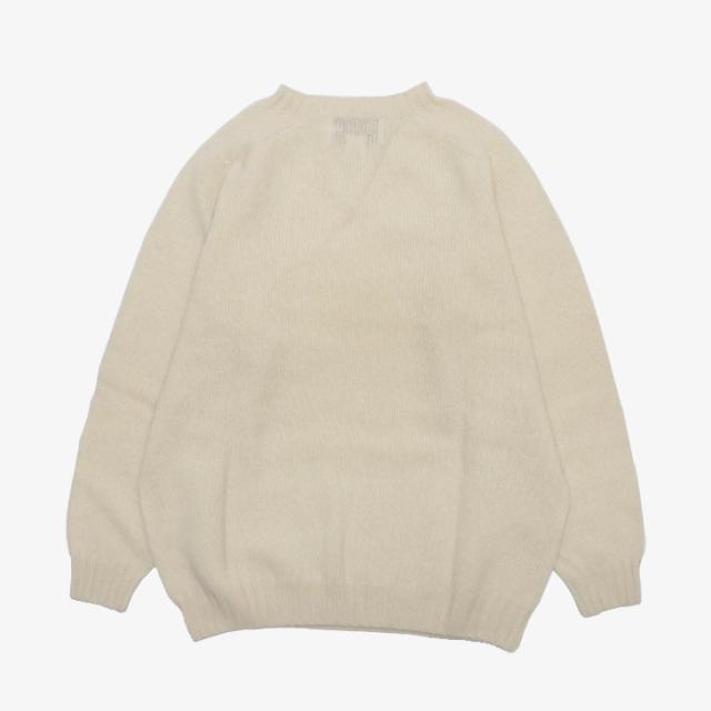かじゅ HARLEY Of Scotland｜W Jumbo Size Crew Neck Sweater Supersoft Wool