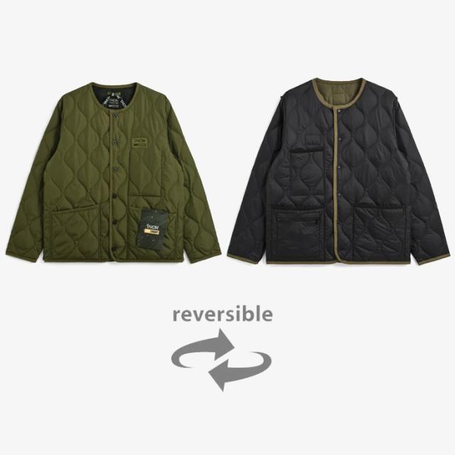 ・TAION｜ｘGripswany Millitary Reversible Down Jacket Ripstop/ タイオン/グリップスワニー リバーシブル ダウン ジャケット リップストップ/ダークオリーブｘブラック #_4