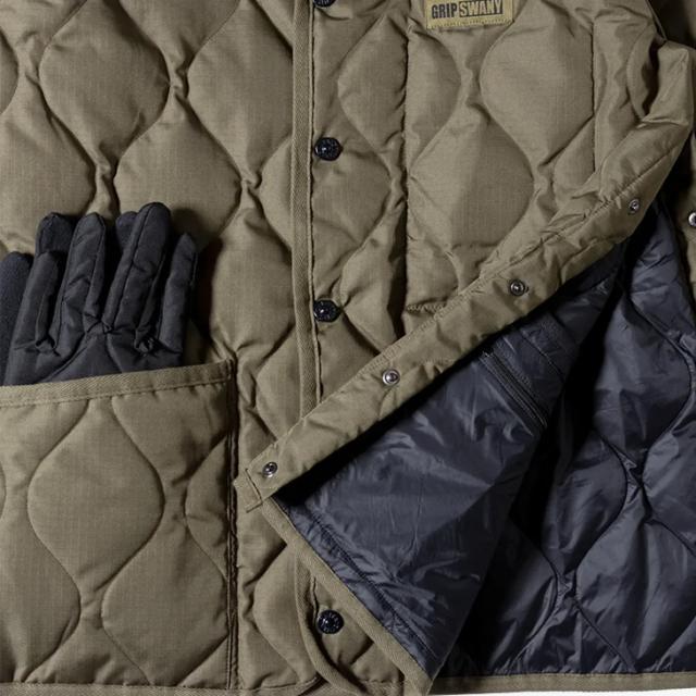 ・TAION｜ｘGripswany Millitary Reversible Down Jacket Ripstop/ タイオン/グリップスワニー リバーシブル ダウン ジャケット リップストップ/ダークオリーブｘブラック #_5