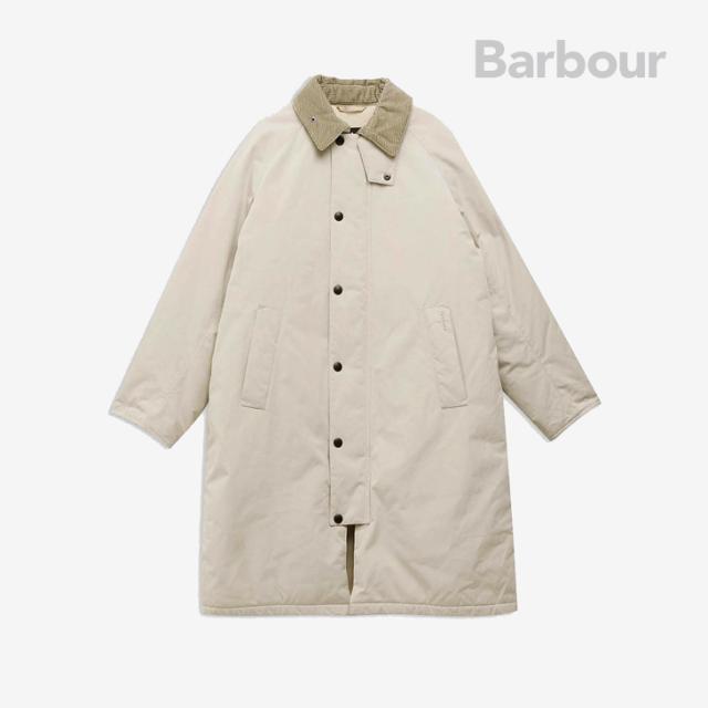 ・BARBOUR｜Exmoor Coat Long Insulating Padded Oversized/ バブアー/エクスモア コート ロング インサレート パッデッド オーバーサイズ/ミストホワイト #