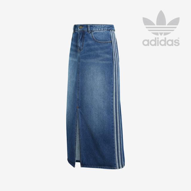 ・ADIDAS Originals｜W 3 Stripes Denim Pencil Skirt/ アディダス/3 ストライプ ペンシル スカート/ミディアムビンテージデニム #