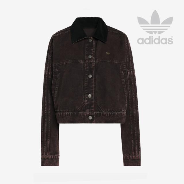 ・ADIDAS Originals｜Track Top Jacket Canvas Oversize Box/ アディダス/トラック トップ ジャケット キャンバス オーバーサイズ ボックス/オーロラコーヒー #