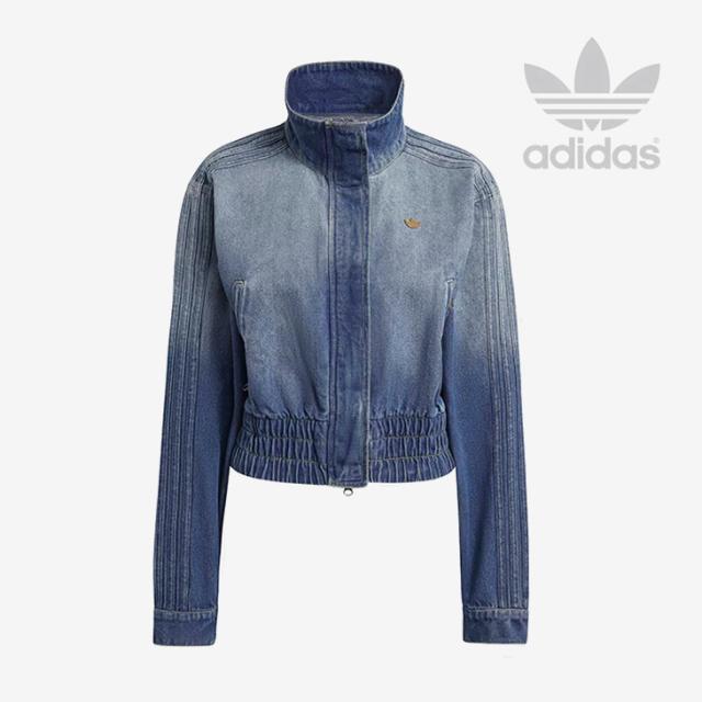 ・ADIDAS Originals｜Premium Essentials Track Top Denim/ アディダス/プレミアム エッセンシャルズ トラック トップ デニム ジャケット/ミィディアムヴィンテージデニム #
