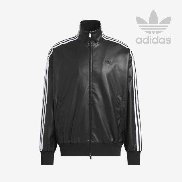 ・ADIDAS Originals｜Pleather 3-Stripes Track Top Jacket/ アディダス/プレザー 3ストライプス トラック トップ ジャケット/ブラック #