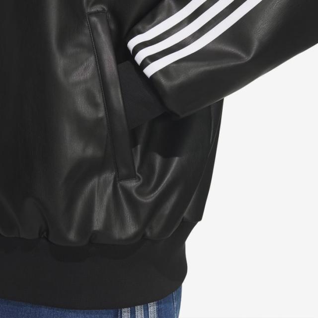 ・ADIDAS Originals｜Pleather 3-Stripes Track Top Jacket/ アディダス/プレザー 3ストライプス トラック トップ ジャケット/ブラック #_1