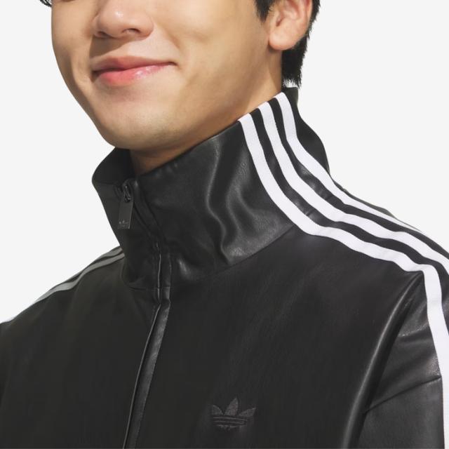 ・ADIDAS Originals｜Pleather 3-Stripes Track Top Jacket/ アディダス/プレザー 3ストライプス トラック トップ ジャケット/ブラック #_2