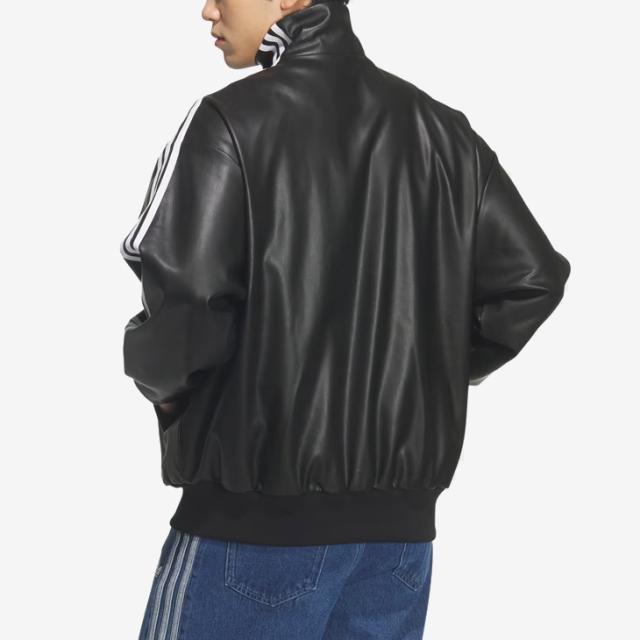・ADIDAS Originals｜Pleather 3-Stripes Track Top Jacket/ アディダス/プレザー 3ストライプス トラック トップ ジャケット/ブラック #_4