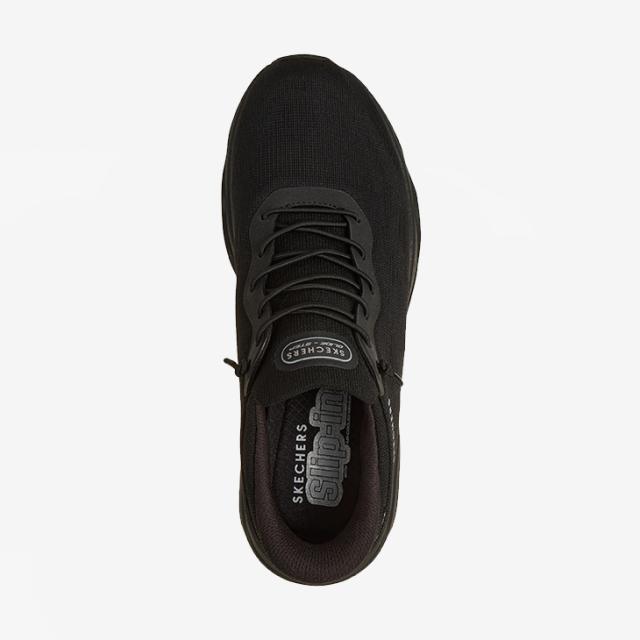 ：SKECHERS｜W Slip-Ins Uno Glide Step Air Gliders/ スケッチャーズ/スリップインズ ウノ グライド ステップ エア グライダーズ/ブラックｘブラック #_3