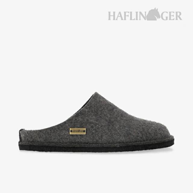・HAFLINGER｜Soft Boiled Wool Double-Felt Slipper/ ハフリンガー/ソフト ボイルド ウール ダブルフェルト スリッパ/アントラシテ #