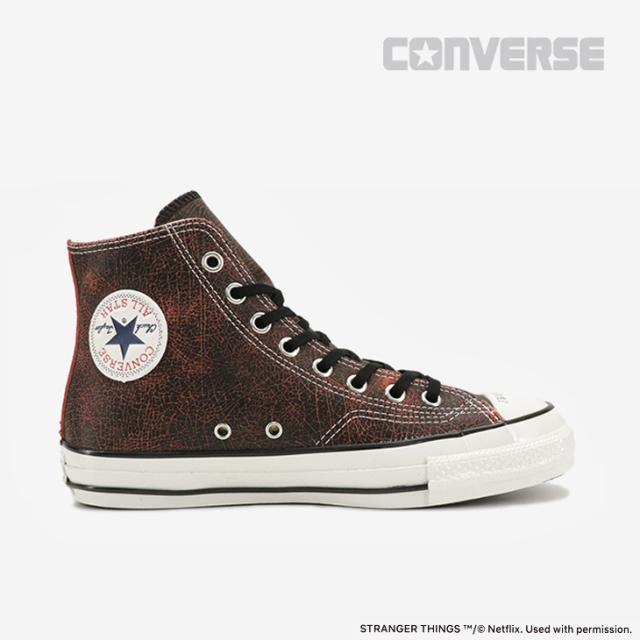 ・CONVERSE｜ｘStranger Things 5 All Star Aged 87 UD Hi Leather / コンバース/ストレンジャー シングス 5 オール スター エイジド 87 UD アップサイド ダウン ハイ レザー/ブラックｘレッド #