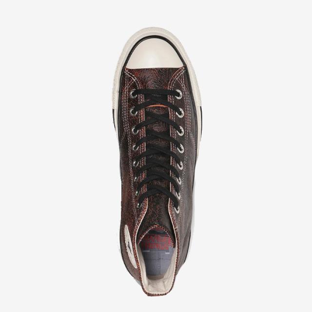 ・CONVERSE｜ｘStranger Things 5 All Star Aged 87 UD Hi Leather / コンバース/ストレンジャー シングス 5 オール スター エイジド 87 UD アップサイド ダウン ハイ レザー/ブラックｘレッド #_3