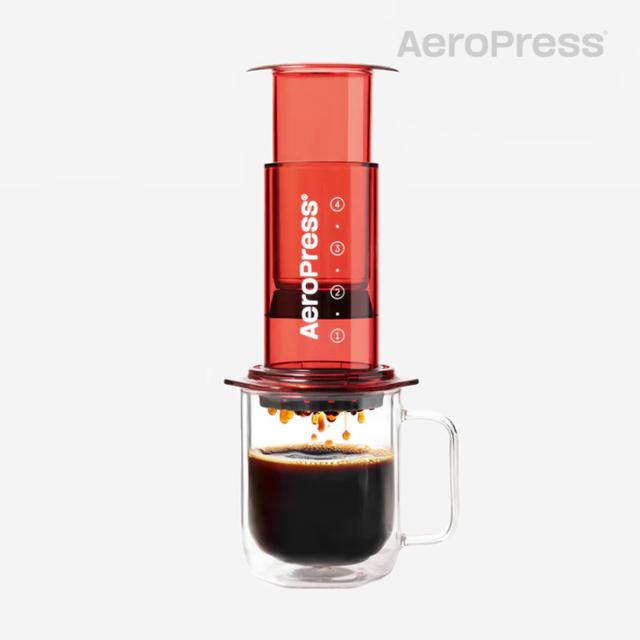 ・AEROPRESS｜Clear Colors Coffee Maker Rich Like Espresso USA Made/ エアロプレス/クリア カラーズ コーヒー メーカー リッチ ライク エスプレッソ アメリカ メイド/レッド #