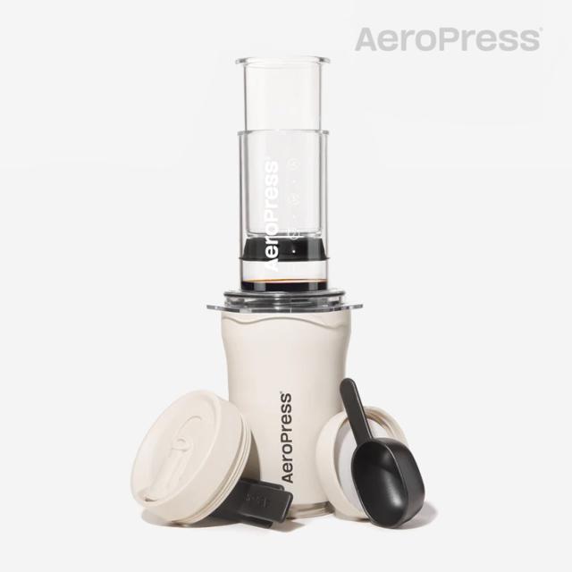 ・AEROPRESS｜Go Plus Complete Travel System Fit in Tumbler 10oz/ エアロプレス/ゴー プラス コンプリート トラベル システム フィットイン タンブラー/クリーム #