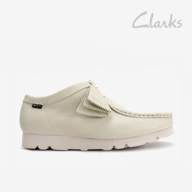 ・CLARKS｜Wallabee Gore-Tex Leather Vibram/ クラークス/ワラビー ゴアテックス レザー ビブラム/ホワイトレザー #