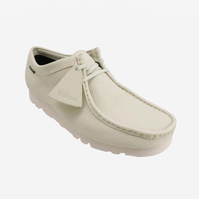 ・CLARKS｜Wallabee Gore-Tex Leather Vibram/ クラークス/ワラビー ゴアテックス レザー ビブラム/ホワイトレザー #_1