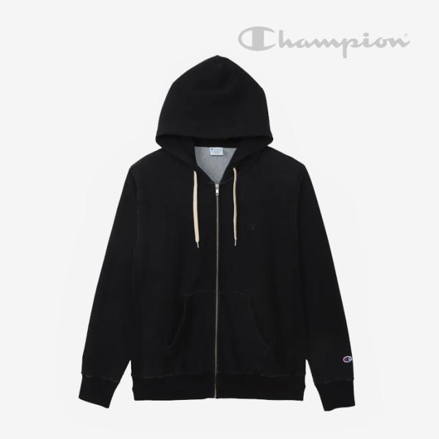 ・CHAMPION｜Reverse Weave Zip Hooded Sweatshirt Rope Dyeing/ チャンピオン/リバース ウィーブ ジップ フーデット スウェット シャツ ロープ ダイイング/オフブラック #