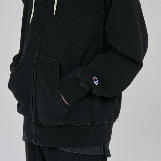 ・CHAMPION｜Reverse Weave Zip Hooded Sweatshirt Rope Dyeing/ チャンピオン/リバース ウィーブ ジップ フーデット スウェット シャツ ロープ ダイイング/オフブラック #_11