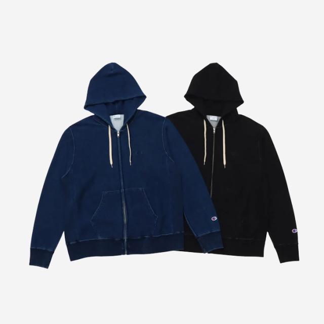 ・CHAMPION｜Reverse Weave Zip Hooded Sweatshirt Rope Dyeing/ チャンピオン/リバース ウィーブ ジップ フーデット スウェット シャツ ロープ ダイイング/オフブラック #_5