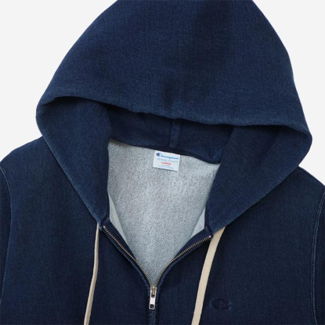 ・CHAMPION｜Reverse Weave Zip Hooded Sweatshirt Rope Dyeing/ チャンピオン/リバース ウィーブ ジップ フーデット スウェット シャツ ロープ ダイイング/インディゴ #_2