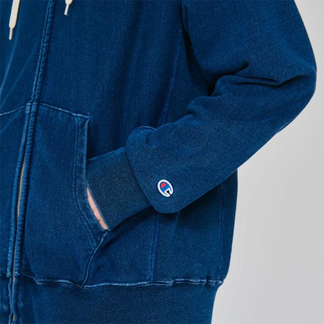・CHAMPION｜Reverse Weave Zip Hooded Sweatshirt Rope Dyeing/ チャンピオン/リバース ウィーブ ジップ フーデット スウェット シャツ ロープ ダイイング/インディゴ #_7