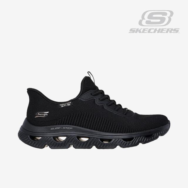 ・SKECHERS｜W Slip-Ins Bobs Sport Arc Waves/ スケッチャーズ/スリップインズ ボブス スポート アーク ウェーブス/ブラックｘブラック #