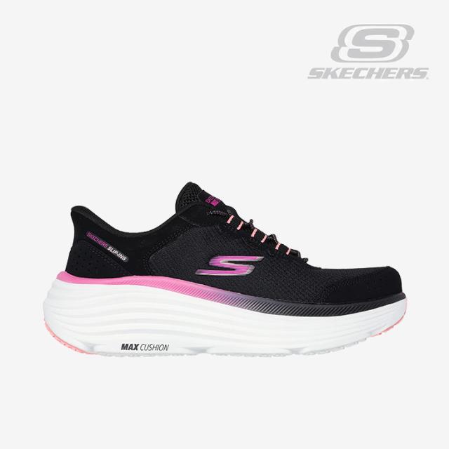 ：SKECHERS｜W Slip-Ins Max Cushioning Endeavor Cardoba/ スケッチャーズ/スリップインズ マックス クッショニング エンデバー カルドバ/ブラックｘピンク #