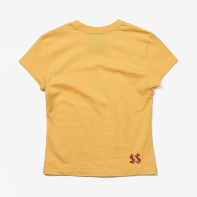 ・MY NAME IS PETER｜W Dollar Short Sleeve T-Shirts/ マイ ネーム イズ ピーター/ドル ショート スリーブ Tシャツ/イエロー #_1