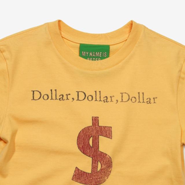 ・MY NAME IS PETER｜W Dollar Short Sleeve T-Shirts/ マイ ネーム イズ ピーター/ドル ショート スリーブ Tシャツ/イエロー #_2