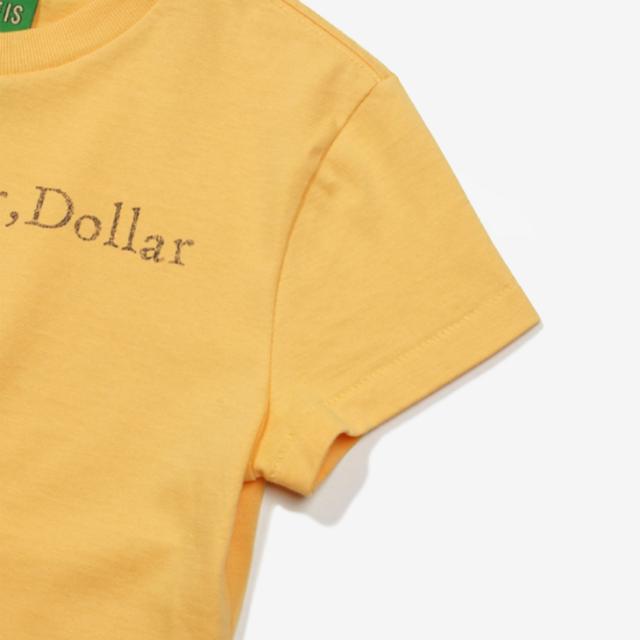 ・MY NAME IS PETER｜W Dollar Short Sleeve T-Shirts/ マイ ネーム イズ ピーター/ドル ショート スリーブ Tシャツ/イエロー #_3