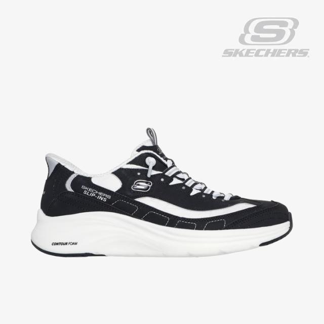 ：SKECHERS｜W Slip-Ins Contour Foam Cozy Fit Sweet Nostalgia/ スケッチャーズ/スリップインズ コンツアーフォーム コージー フィット スイート ノスタルジア/ブラックｘホワイト #