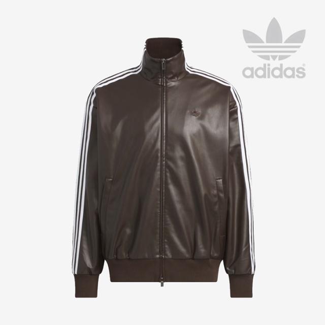 ・ADIDAS Originals｜Pleather 3-Stripes Track Top Jacket/ アディダス/プレザー 3ストライプス トラック トップ ジャケット/オーロラコーヒー #