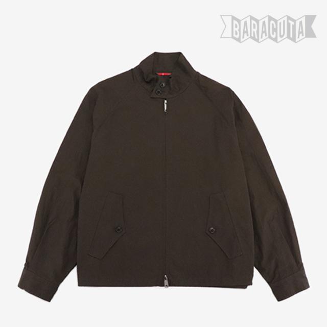 ・BARACUTA｜Box Light Cotton Nylon Harrington Jacket / バラクータ/ボックス ライト コットン ナイロン ハリントン ジャケット/ブラウン #