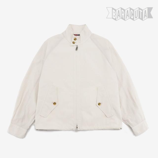 ・BARACUTA｜Box Light Cotton Nylon Harrington Jacket / バラクータ/ボックス ライト コットン ナイロン ハリントン ジャケット/オフホワイト #
