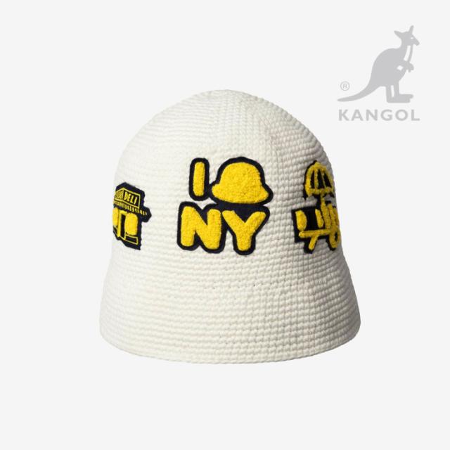 ・KANGOL｜Crochet New York Casual Knit Hat/ カンゴール/クロシェ ニューヨーク カジュアル ニット ハット/ホワイト #