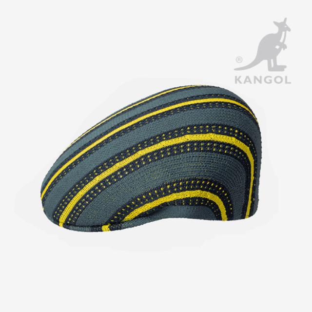 ・KANGOL｜Tropic Resort-Stripe 504 Hunting/ カンゴール/トロピック リゾートストライプ 504 ハンチング/セレスティアルティールマルチ #