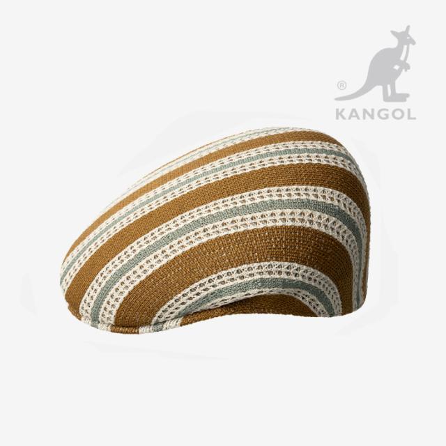 ・KANGOL｜Tropic Resort-Stripe 504 Hunting/ カンゴール/トロピック リゾートストライプ 504 ハンチング/ラスティックキャラメルマルチ #