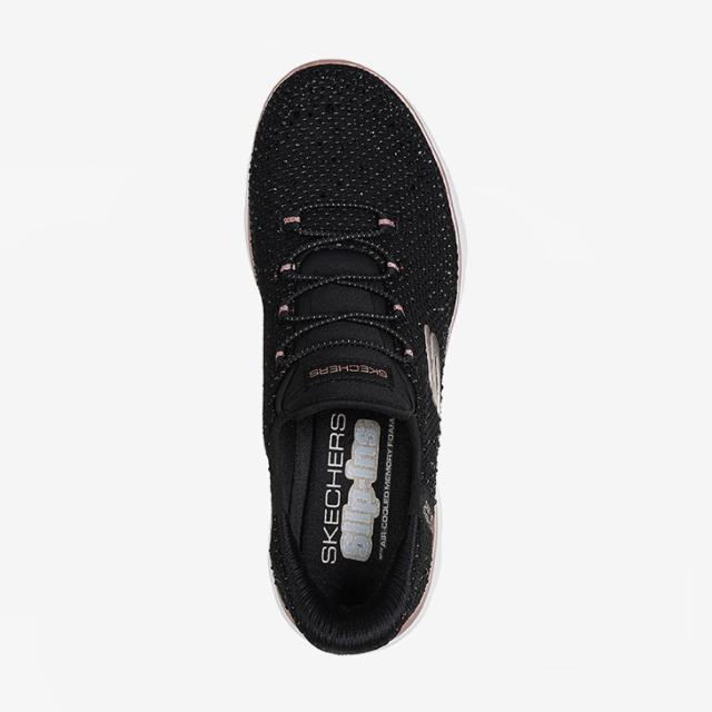 ・SKECHERS｜W Slip-Ins Summits Brilliant Shine Wide Fit/ スケッチャーズ/スリップインズ サミッツ ブリリアント シャイン ワイド フィット/ブラックｘローズゴールド #_3