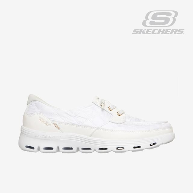 ・SKECHERS｜W Slip-Ins Glide-Step Serene Cozy Fit Newport/ スケッチャーズ/スリップインズ グライドステップ セリーン コージーフィット ニューポート/ホワイトｘゴールド #