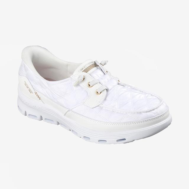 ・SKECHERS｜W Slip-Ins Glide-Step Serene Cozy Fit Newport/ スケッチャーズ/スリップインズ グライドステップ セリーン コージーフィット ニューポート/ホワイトｘゴールド #_2