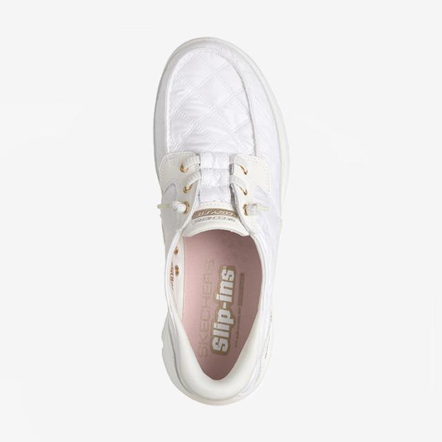 ・SKECHERS｜W Slip-Ins Glide-Step Serene Cozy Fit Newport/ スケッチャーズ/スリップインズ グライドステップ セリーン コージーフィット ニューポート/ホワイトｘゴールド #_3