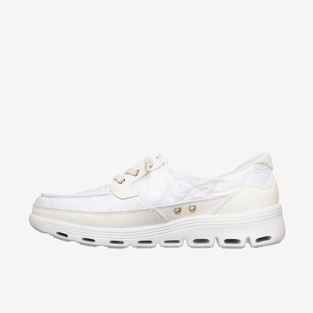 ・SKECHERS｜W Slip-Ins Glide-Step Serene Cozy Fit Newport/ スケッチャーズ/スリップインズ グライドステップ セリーン コージーフィット ニューポート/ホワイトｘゴールド #_5