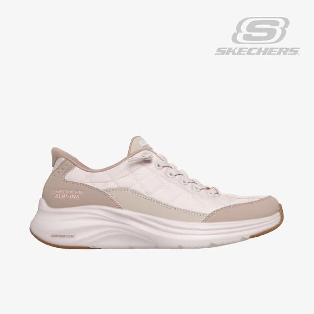 ・SKECHERS｜W Slip-Ins Contour Foam Cozy Fit/ スケッチャーズ/スリップインズ コンツアー フォーム コージー フィット/ナチュラルｘトープ #