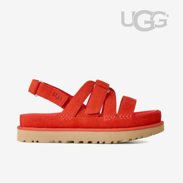 ・UGG｜W Goldenstar Gleam Cross Strap Suede Platform/ アグ/ゴールデンスター グリーム クロス ストラップ スエード プラットフォーム/レッドペッパー #