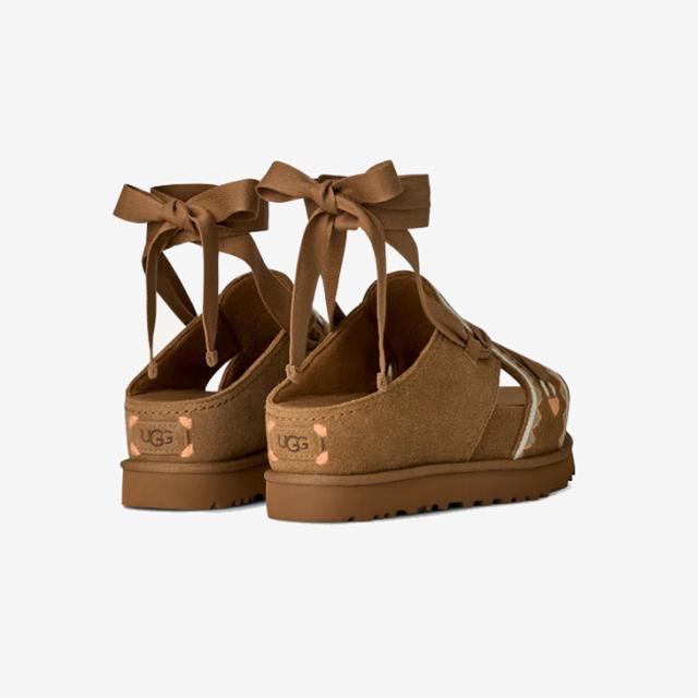 ・UGG｜W Goldenstar Hi Artistitch Ribbon Suede Platform/ アグ/ゴールデンスター ハイ アーティスティッチ リボン スエード プラットフォーム/チェスナットマルチ #_6