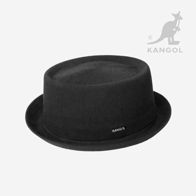 ・KANGOL｜Bamboo Mowbray Porkpie Hat/ カンゴール/バンブー モウブレイ ポークパイ ハット/ブラック #