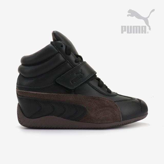 ・PUMA｜W Speedcat Wedge Croc Leather/ プーマ/スピードキャット ウェッジ クロック レザー インヒール/プーマブラックｘチョコレート #