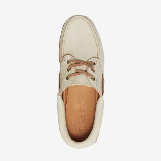 ・TIMBERLAND｜3-Eye Lug Boat Shoe Lake House Nubuck/ ティンバーランド/スリーアイ ラグ ボート シューズ レイク ハウス ヌバック/ライトベージュ #