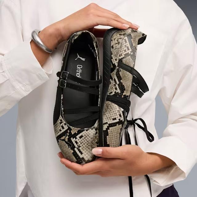 ・PUMA｜W Speedcat Ballet Snake Leather/ プーマ/スピードキャット バレエ スネーク レザー/プーマブラックｘベイパーグレー #_7